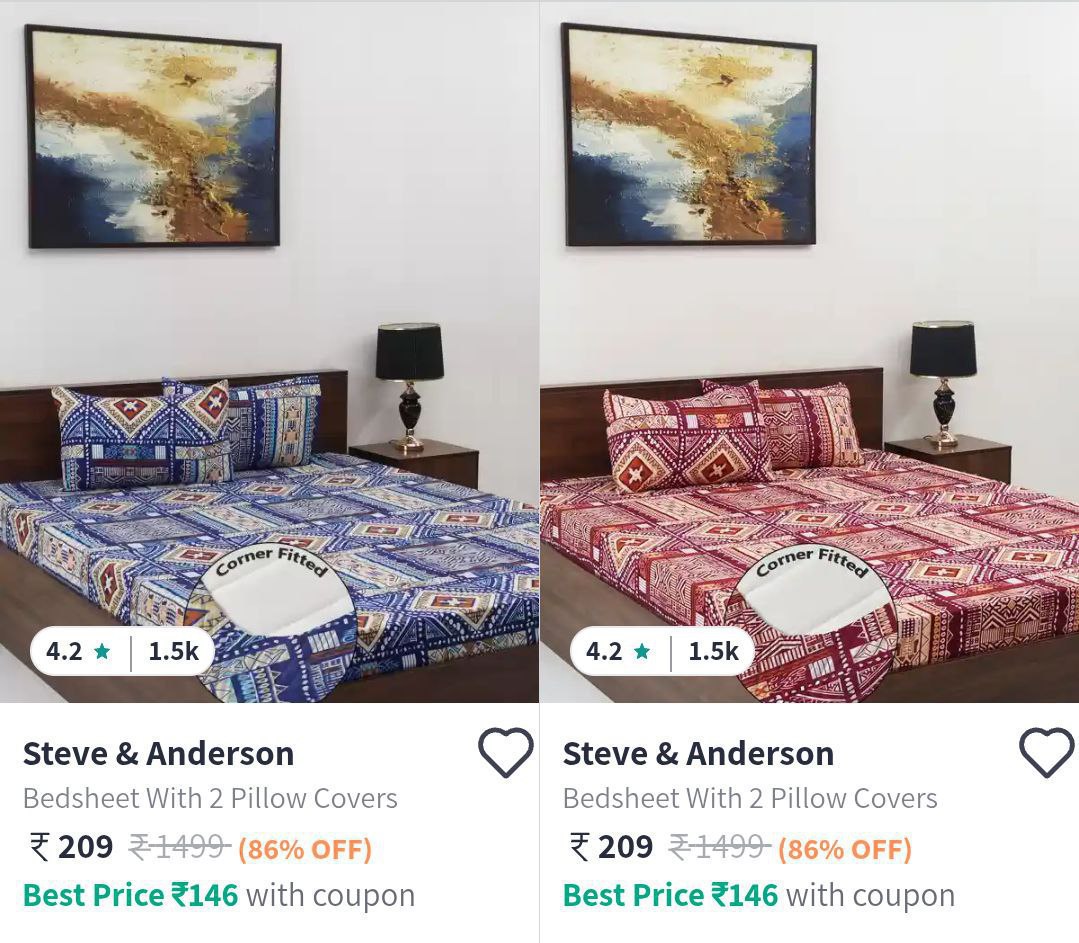 Myntra Steve Anderson Fitted Bedsheet Starts 209 Link- Click Here To Join A