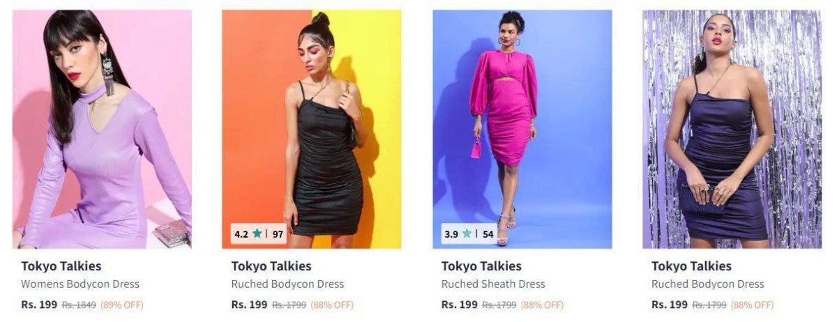 Myntra Loot 90 On Tokyo Talkies Women Clothing Dresses Jeans Tops Sweatshir