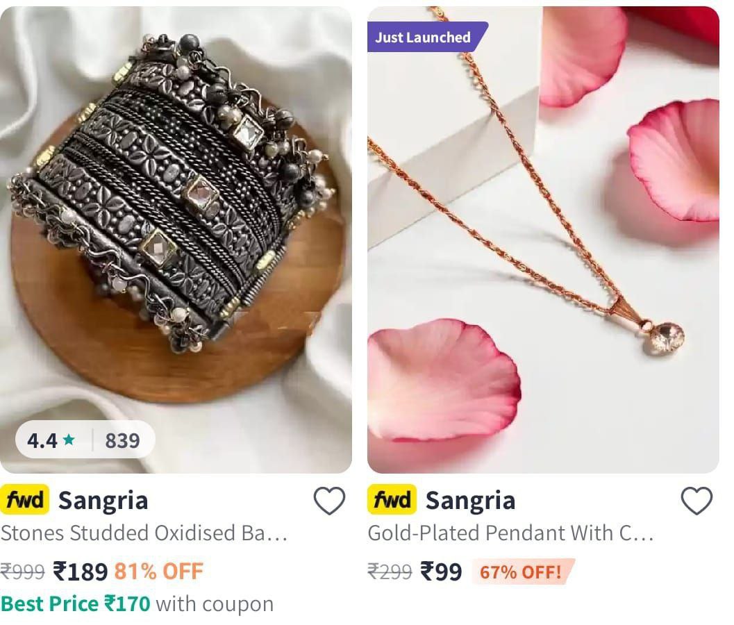 Myntra Jewellery Under 199 Dressberry Anouk Sangria For More Deals Join Our