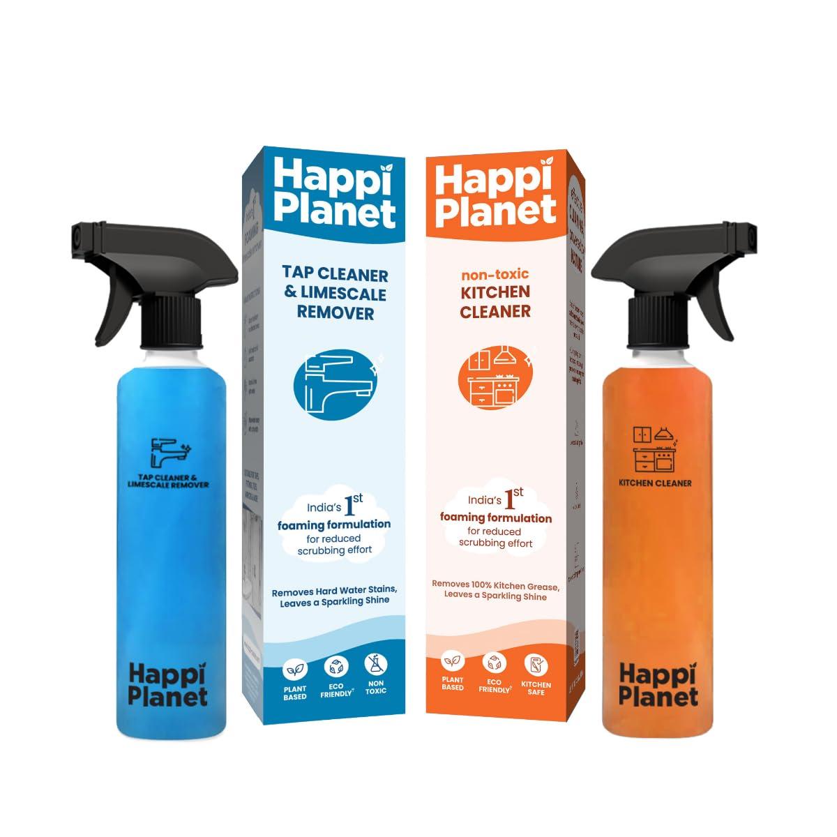 Happi Planet Limescale Remover Kitchen Cleaner Combo 500ml X 2 360
