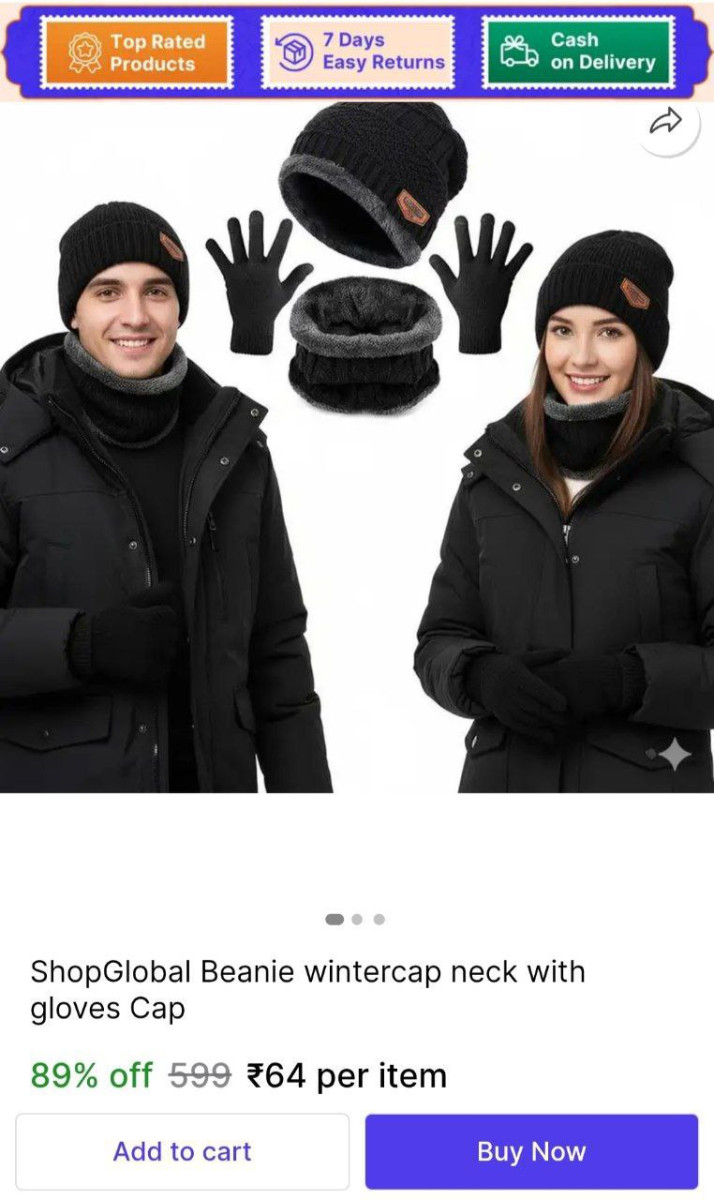 Uthao 64 Winter Cap Gloves Min 2 For More Deals Join Our Whatsapp Channel