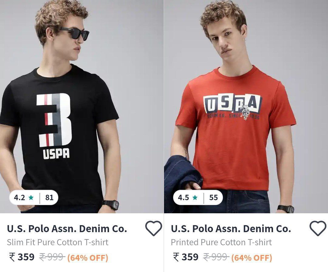 Myntra Min 60 On U S Polo Assn Clothingtshirt Polo Tshirts Shirt Jeans Jack
