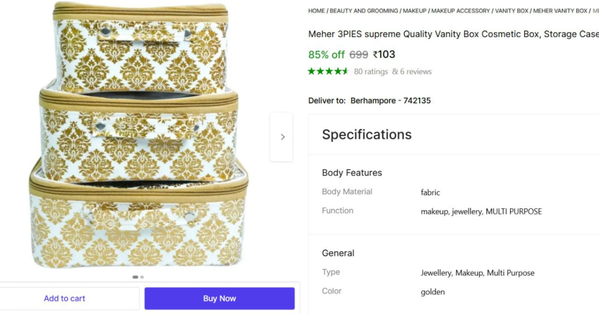 Pc Vanity Box Cosmetic Box At 103