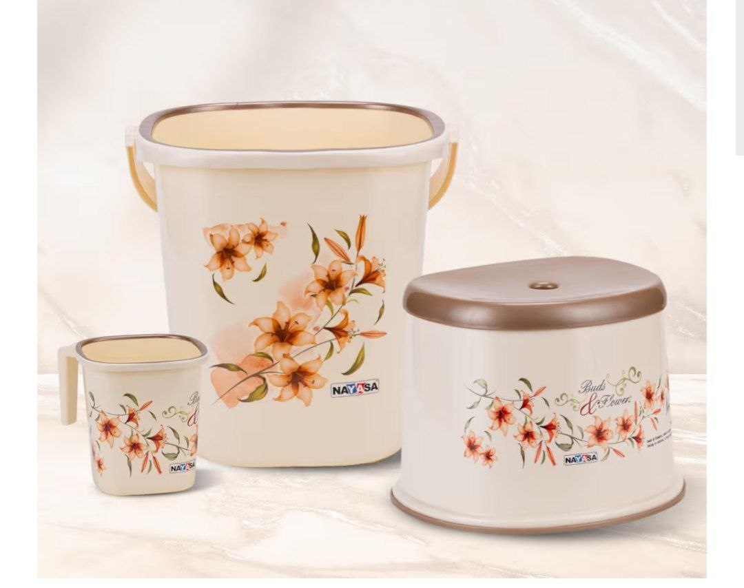 Nayasa Plastic Bathroom Set Of 3 At 546 For More Deals Join Our Whatsapp Ch