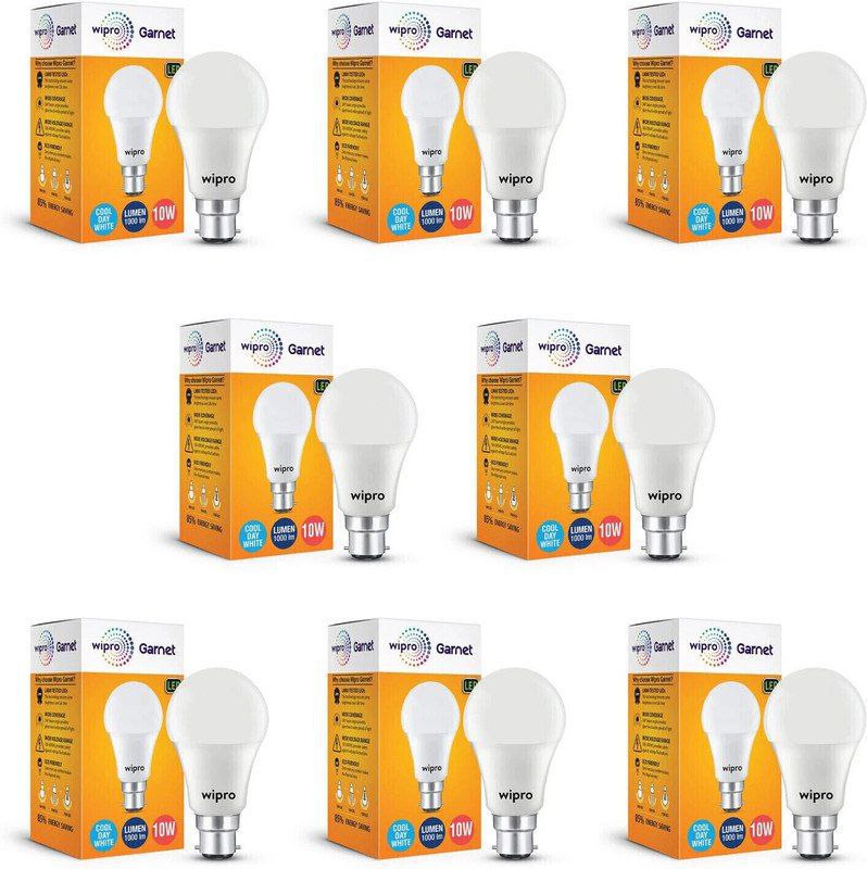 Wipro 10 W Basic Standard B22 Led Bulb(white Pack Of At Rs 491for More Deal