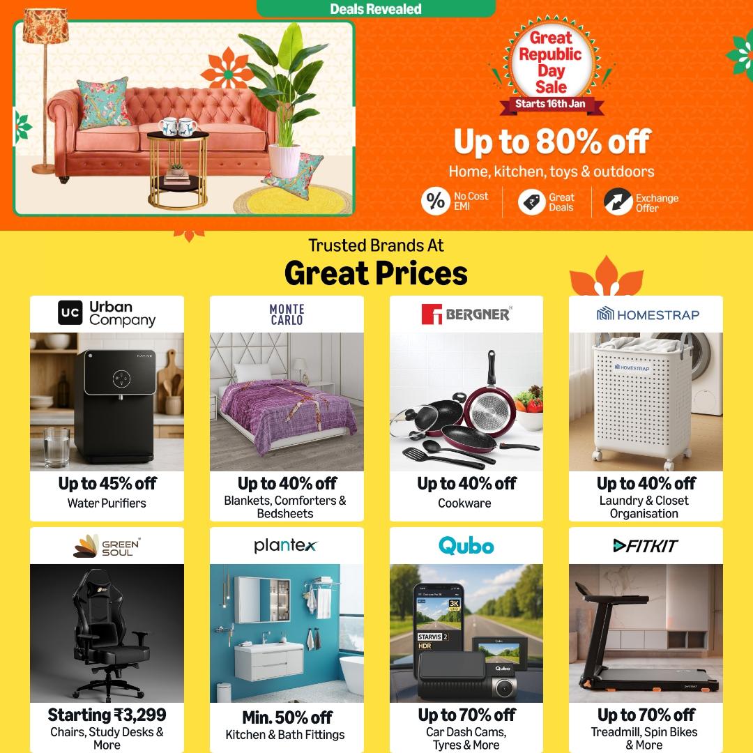 Home Kitchen Toys Outdoors Up To 80 Great Republic Day Sale Sale Starts 16t