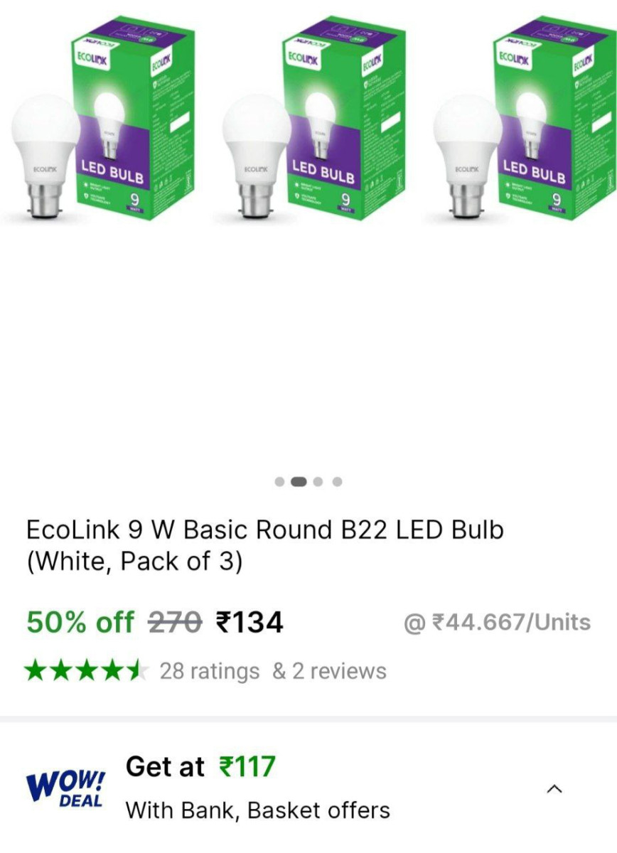 Loot 134 Pack Of 3 Ecolink Bulbspecific For More Deals Join Our Whatsapp Ch