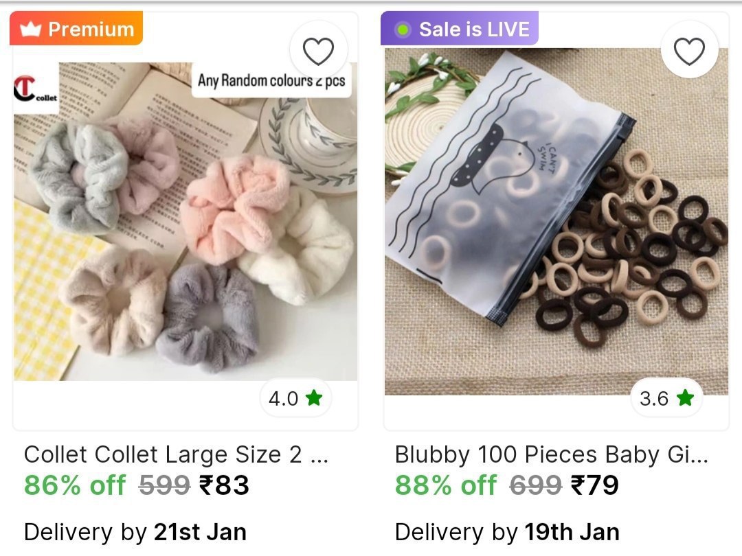 Hair Accessories Starts From 79