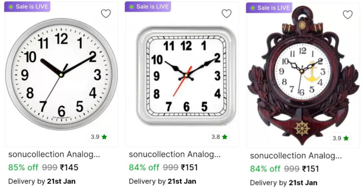 Grab Wall Clocks From 145
