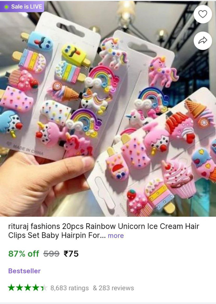 Hair Clips Pack Of 20pcs 75