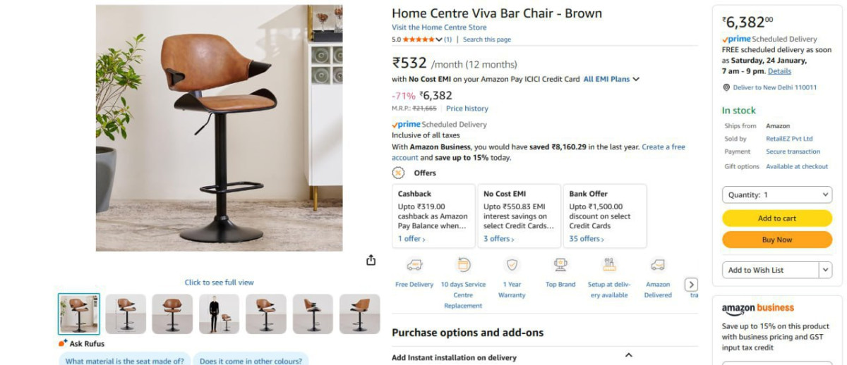 Home Centre Viva Bar Chair 6382 For More Deals Join Our Whatsapp Channel