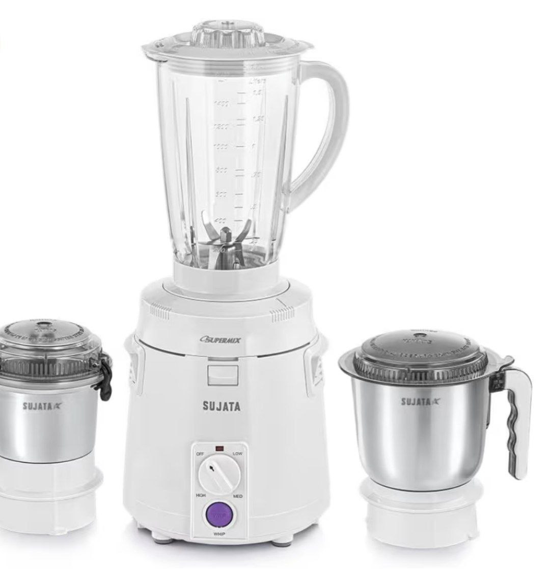 Sujata Supermix Mixer Grinder 900 Watts Double Ball Bearing Motor 22000 Rpm
