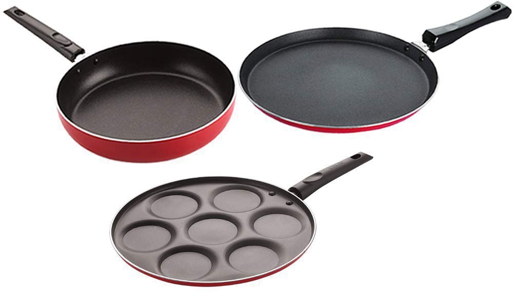 Nirlon Three Layer Non-stick Coated Chemical Healthy Kitchenware Utensil Gi