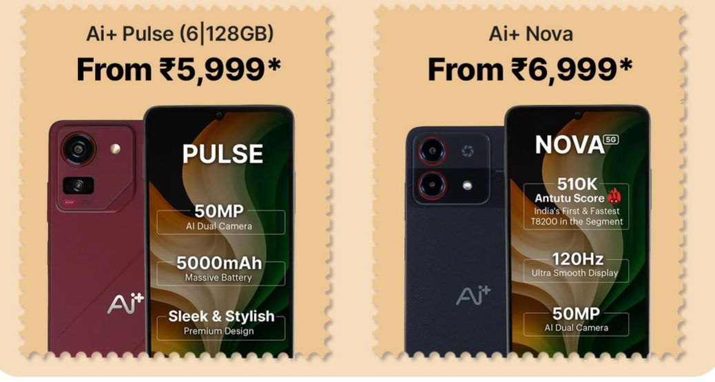 Loot Ai Pulse (6gb 128g 5 999 Ai Nova 5g (6gb 128g 6 999 Get 1000 Discount 