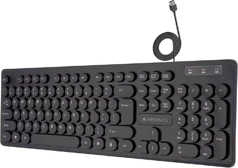 Zebronics K24 Wired Usb Keyboard 104 Keys Long Life 8 Million Keystrokes
