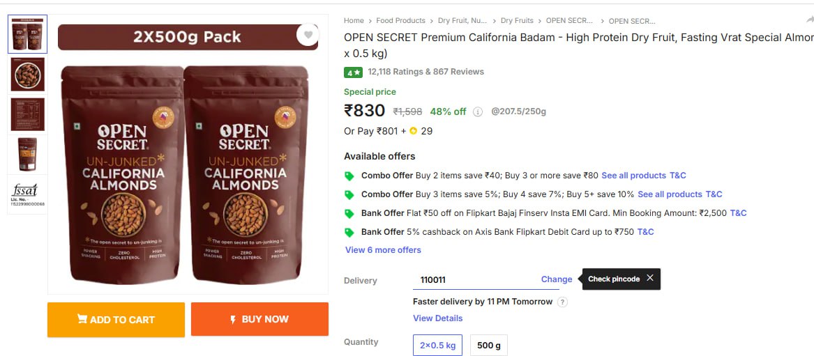 Loot Premium California Almonds 5kg At 3 525 1kg At 705 (effectively) Add 5