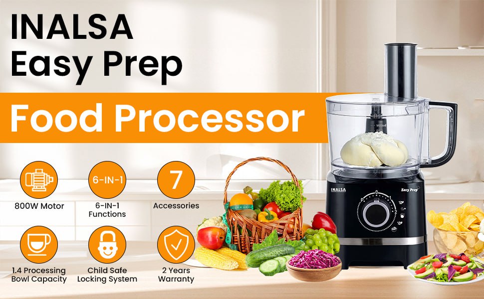 Inalsa Food Processor With Atta Kneader 4849