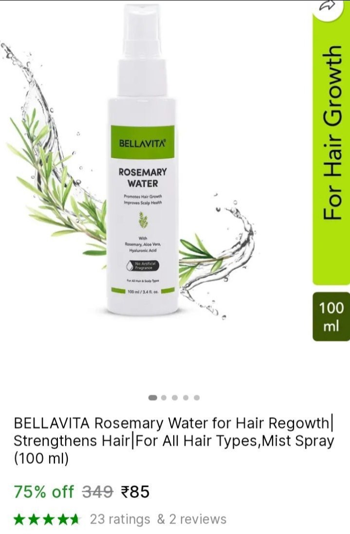 Bellavita Rosemary Water 100ml 85