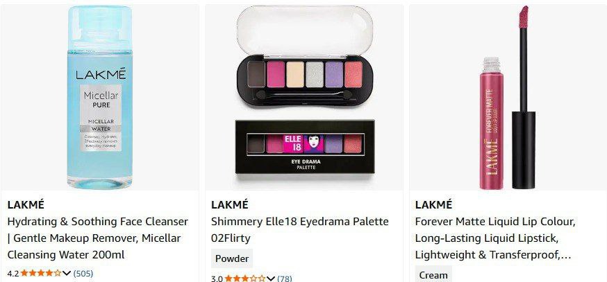 Amazon 67 On Lakme Beauty Products 50 On Biotique Beauty Products