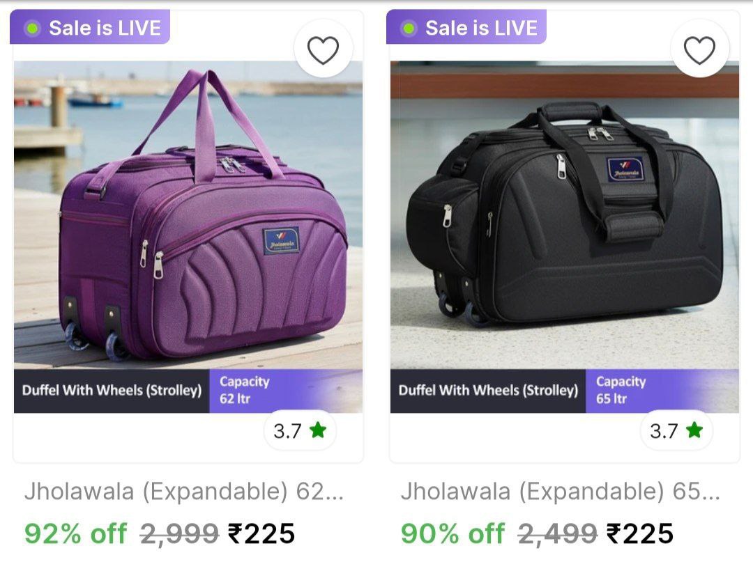 Jholawala (expandable) 65 L Travel Duffle Bags 225 -