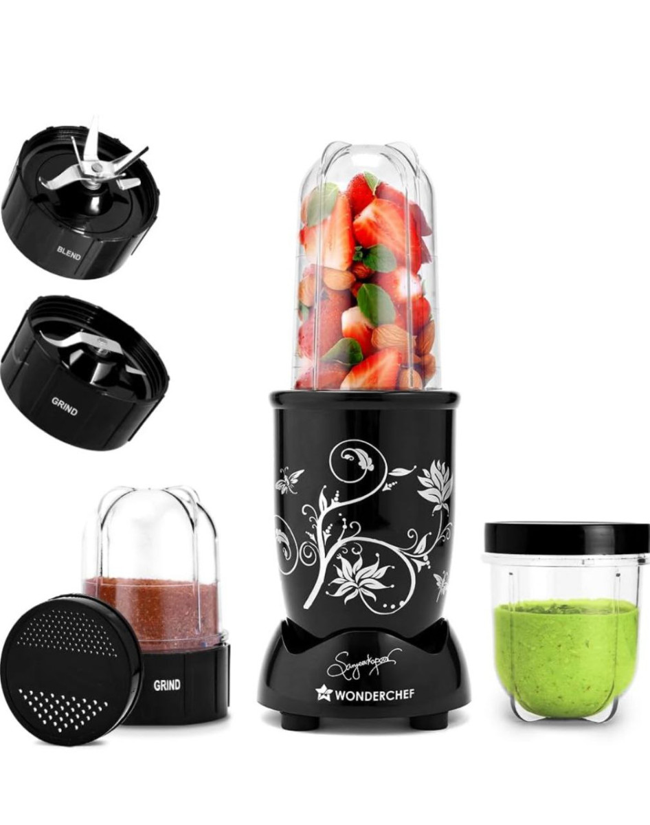 Wonderchef Nutri-blend 500w Mixer Grinder 22000 Rpm Motor Smoothie Maker Ma