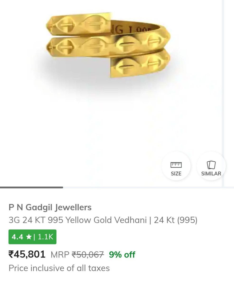 Hey Look What I Found Buy More Save More On Pure Gold 24k Vedhani Gold 995 