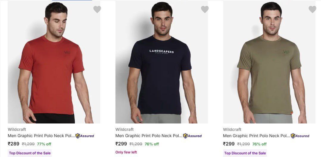 Flipkart 75 On Wildcraft Clothing Numero Uno