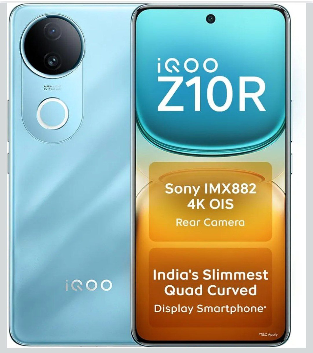 Iqoo Z10r 5g (aquamarine 8gb Ram 128gb Storage) 32mp 4k Selfie Camera Quad-