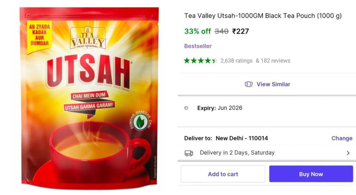 Utsah Valley Tea - 1kg At 227 Buy Max Qty