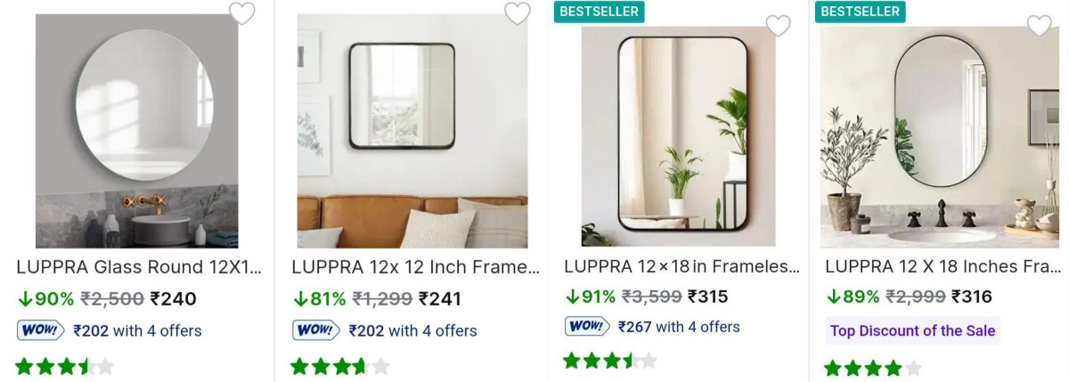 Loot Bathroom Mirror Starting At 240 Login To Buy At Shown