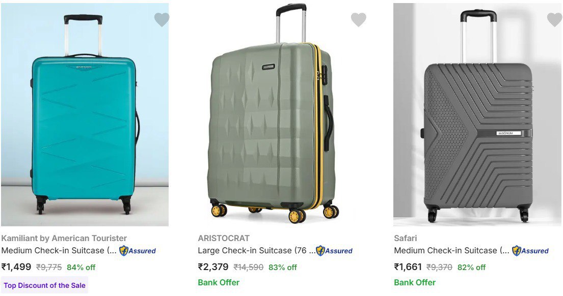 Flipkart Loot Branded Trolley Bags 90 On Top Brands (safari American Touris