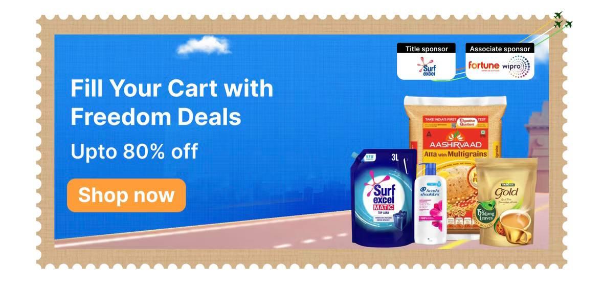 Grocery Loot Check Your Pincode Now 23 27 87 110 105 165 580 Freedom Deals 