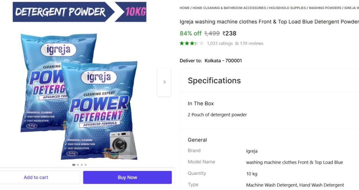 Detergent Powder 10kg 238