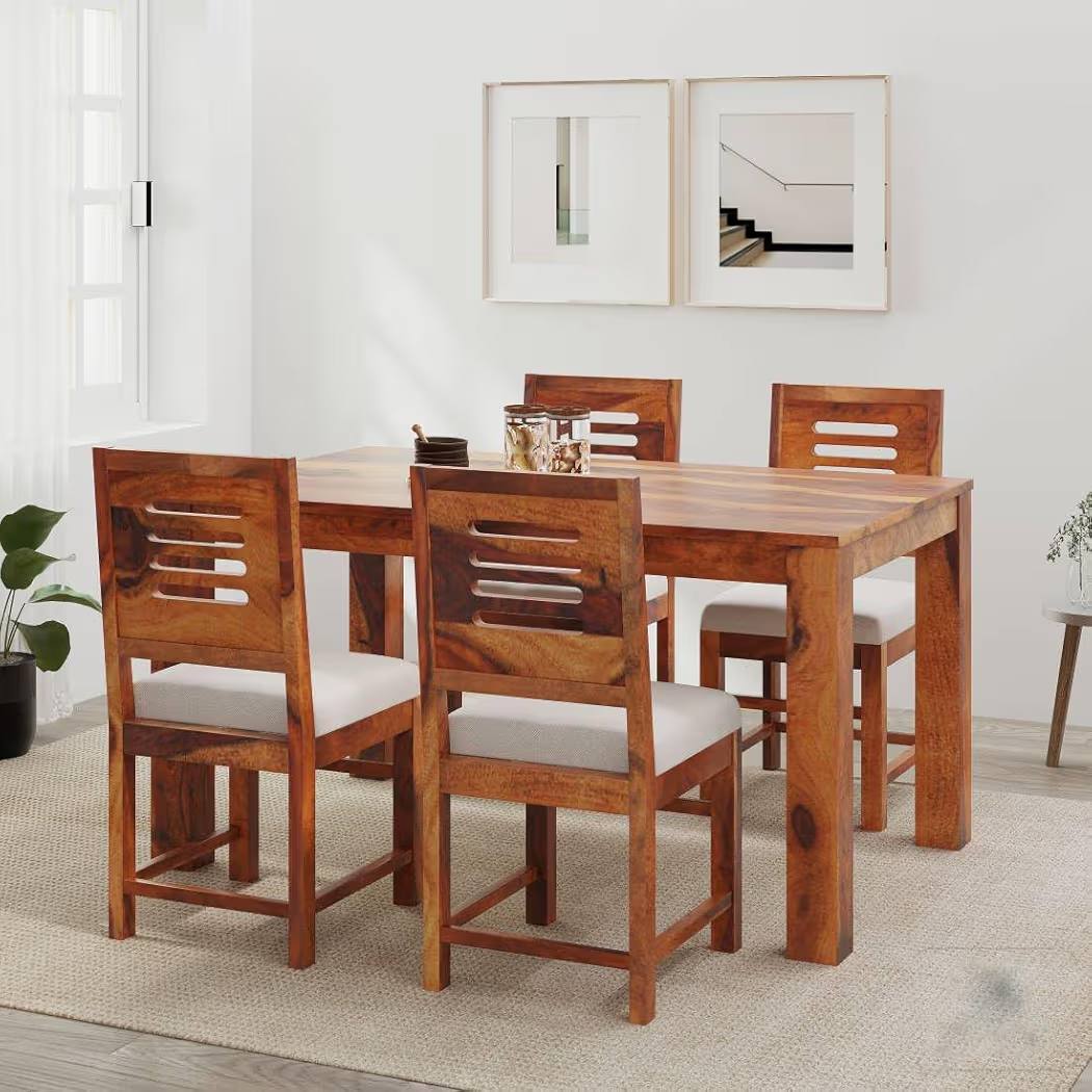 Woodbone 4 Seater Dining Table With Chair Offers 11 245 Sbi Credit Card
