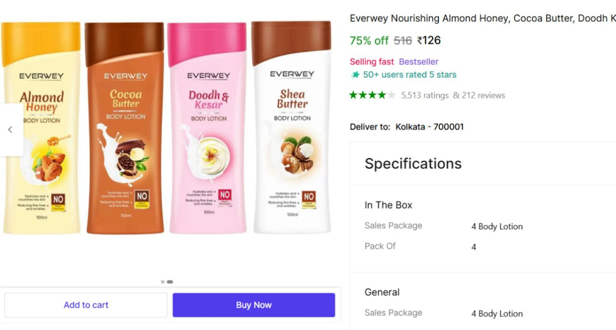 Body Lotion Combo (400 Ml) 121