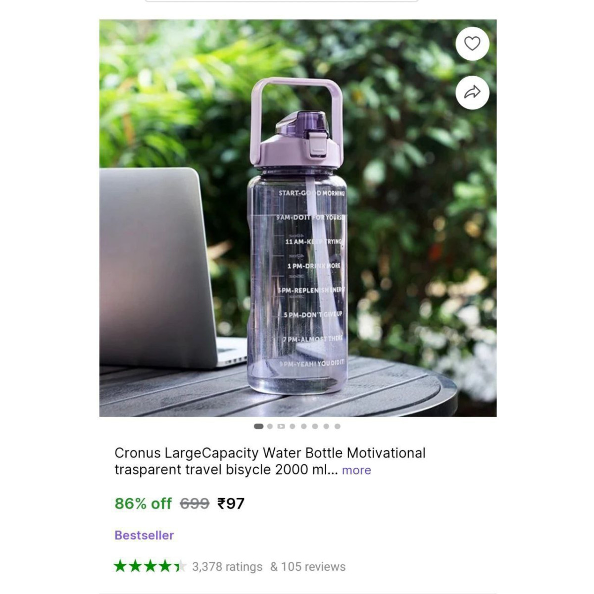 2l Motivational Water Bottle 97
