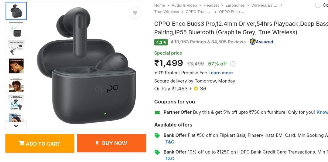Oppo Enco Buds 3 1499 100 With Multiple Bank Cards Click Here To Join All D
