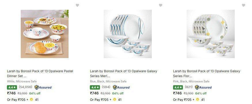 Borosil Dinner Sets Starts At 799
