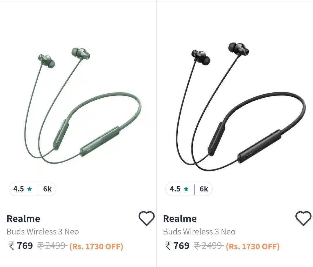 Myntra Realme Earbuds Neckband Starts 769