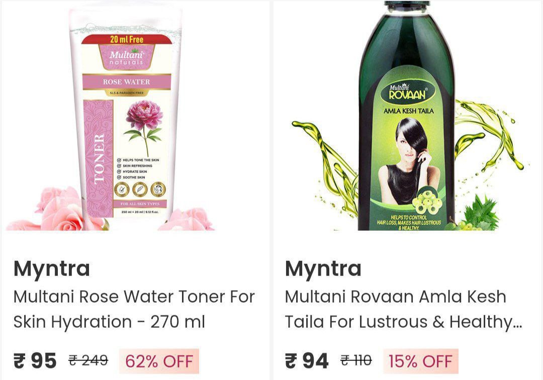 Rose Water Toner For Skin Hydration - 270 Ml 95amla Kesh Oil For Lustrous H