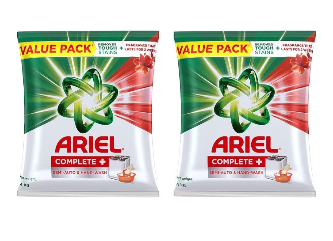 Ariel Complete Detergent Washing Powder- 4kg (pack Of 2) At 1150