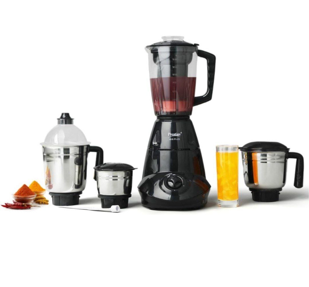 Prestige Iris 750 Watt Mixer Grinder With 4 Jars (3 Stainless Steel 1 Juice