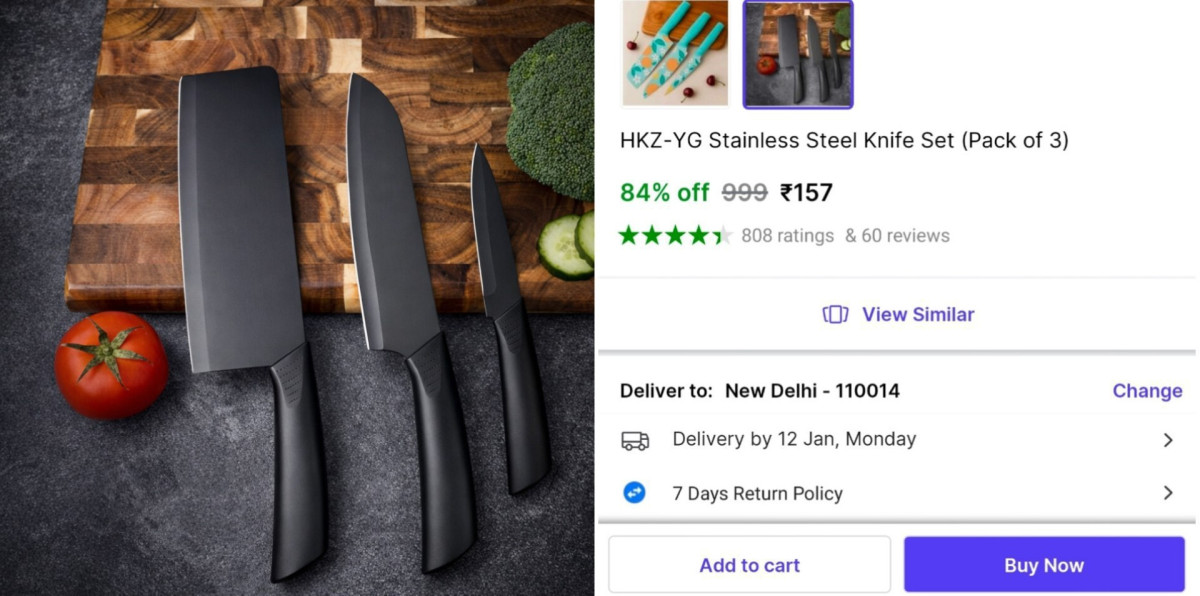 Stainless Steel Knife Set At 157