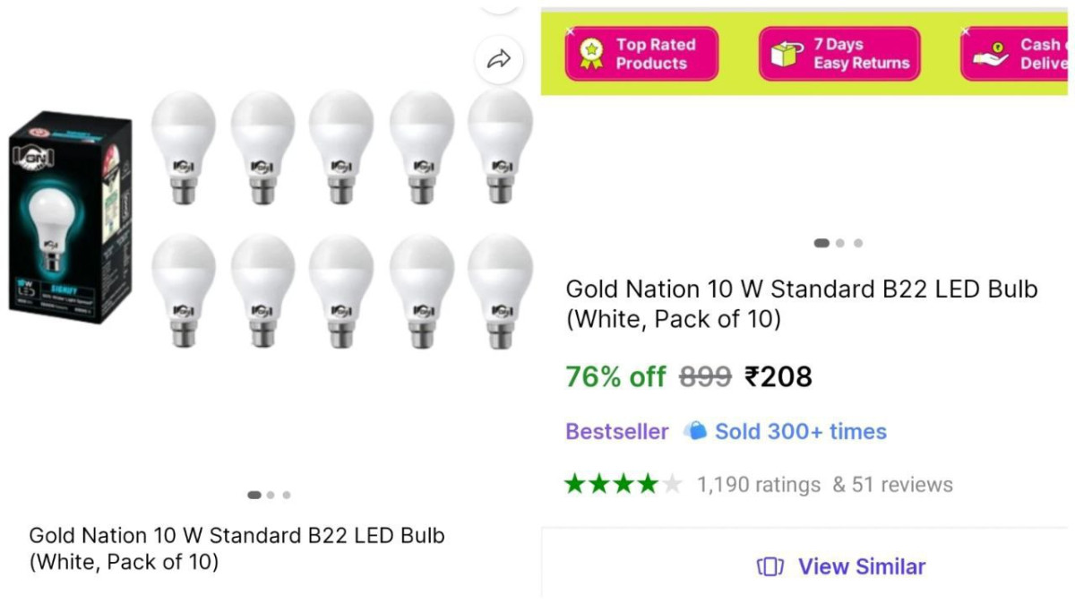 Pack Of 10 Bulb 208 Almost 20 Per Peice