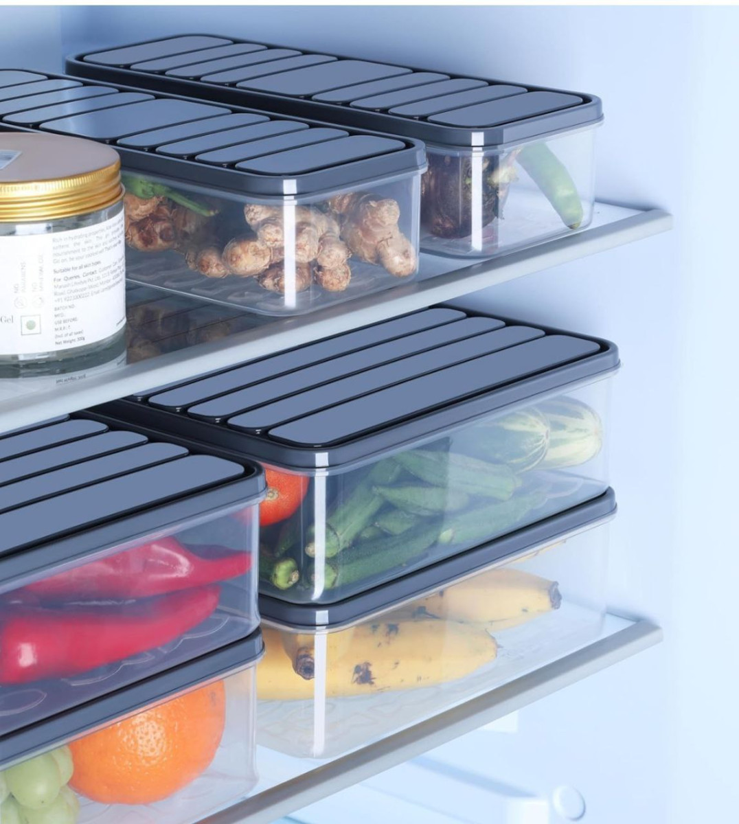 Tekcool Polypropylene Fridge Storage Boxes Freezer Storage Containersdeal R