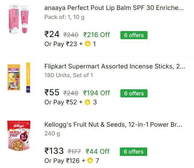 Grocery Deals Starting From 19 Rs 19 Rs 23 Rs 25 Rs 45 Rs 55 Rs 57 Rs 64 Rs