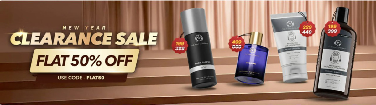 New Year Clearance Sale The Man Company Flat 50 On Premium Mens Grooming Es