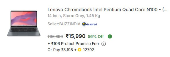 - Lenovo Chromebook At Rs 15990