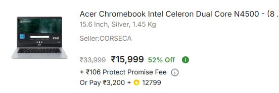 - Acer Chromebook At Rs 15999
