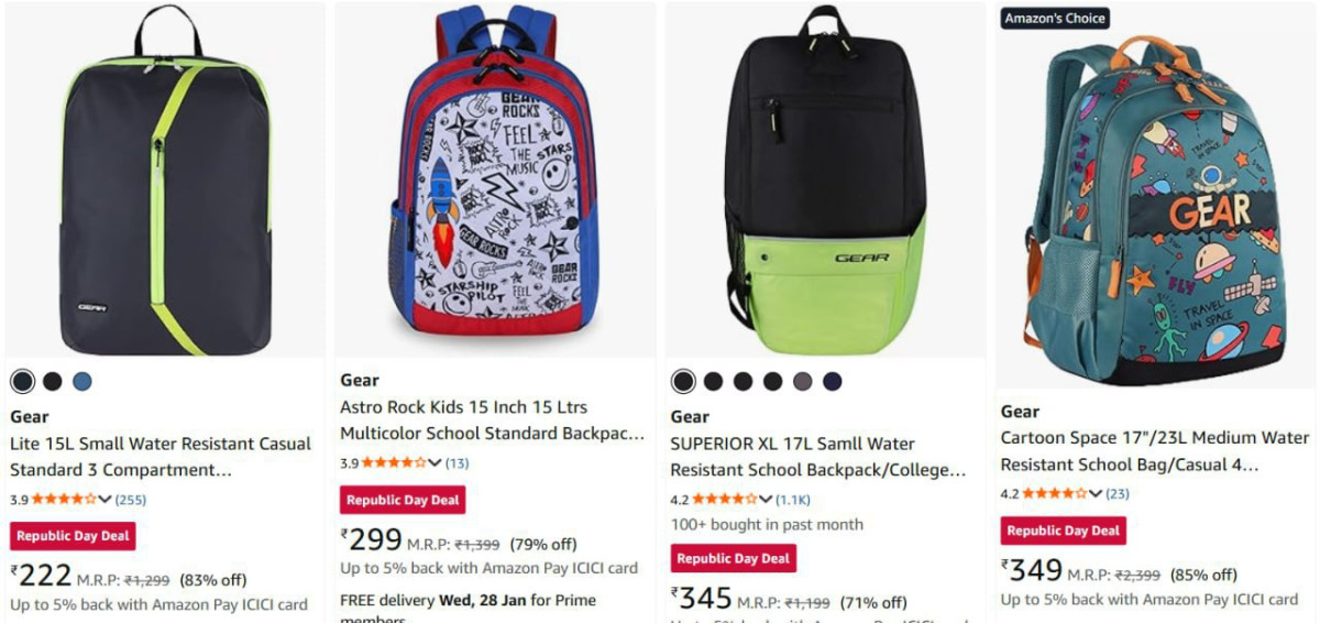 Loot 80-85 On Gear Backpacks Min 70